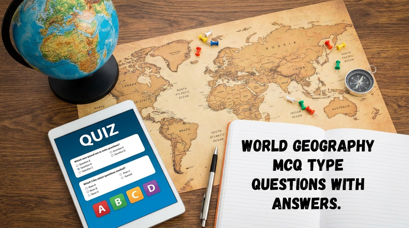 World Geography MCQ Questions with Answers in Bodo and English
