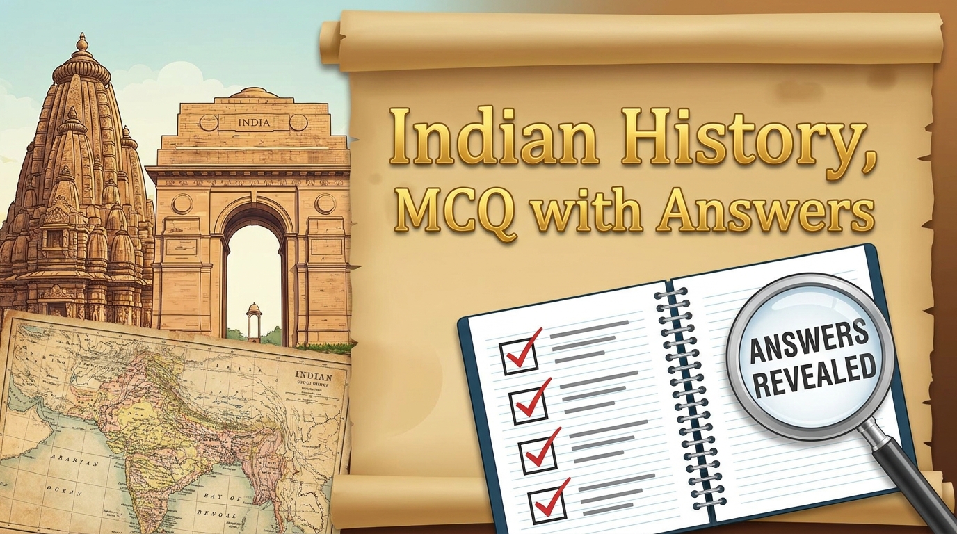 Indian History MCQ with Answers in Bodo and English